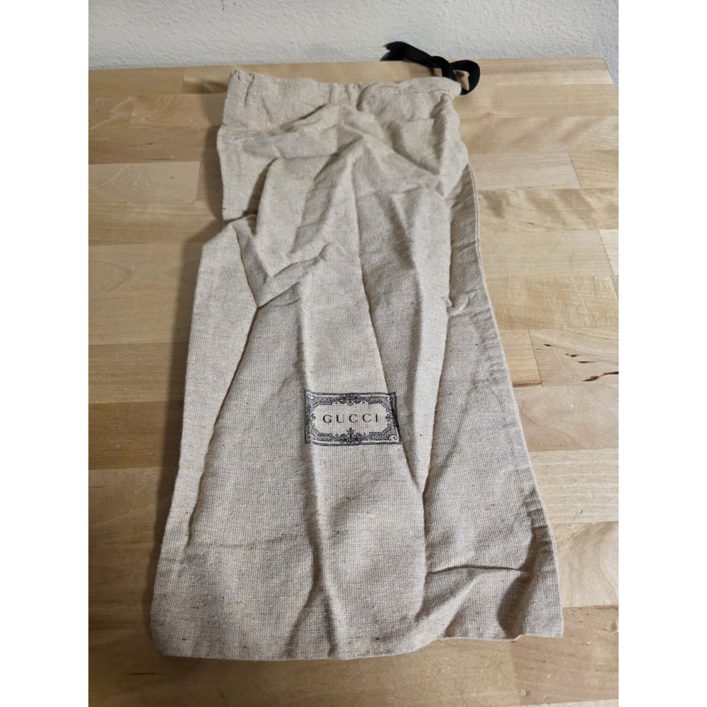 Gucci Beige authentic drawstring dust cover/bag 16 X 8 Inch